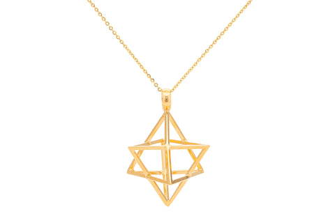COLLAR  ESTRELLA DOBLE SUEÑOS PLATÓNICOS