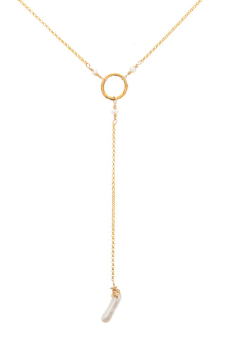 COLLAR CORBATERO CON PERLA BIRMANA
