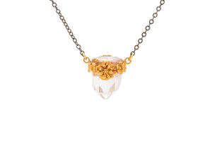 COLLAR CUARZO CORONA DE FLORES