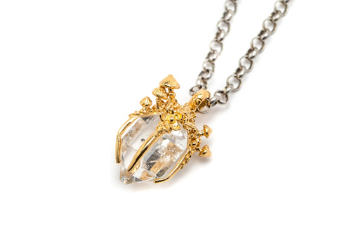 COLLAR BOSQUE CON DIAMANTE HERKIMER