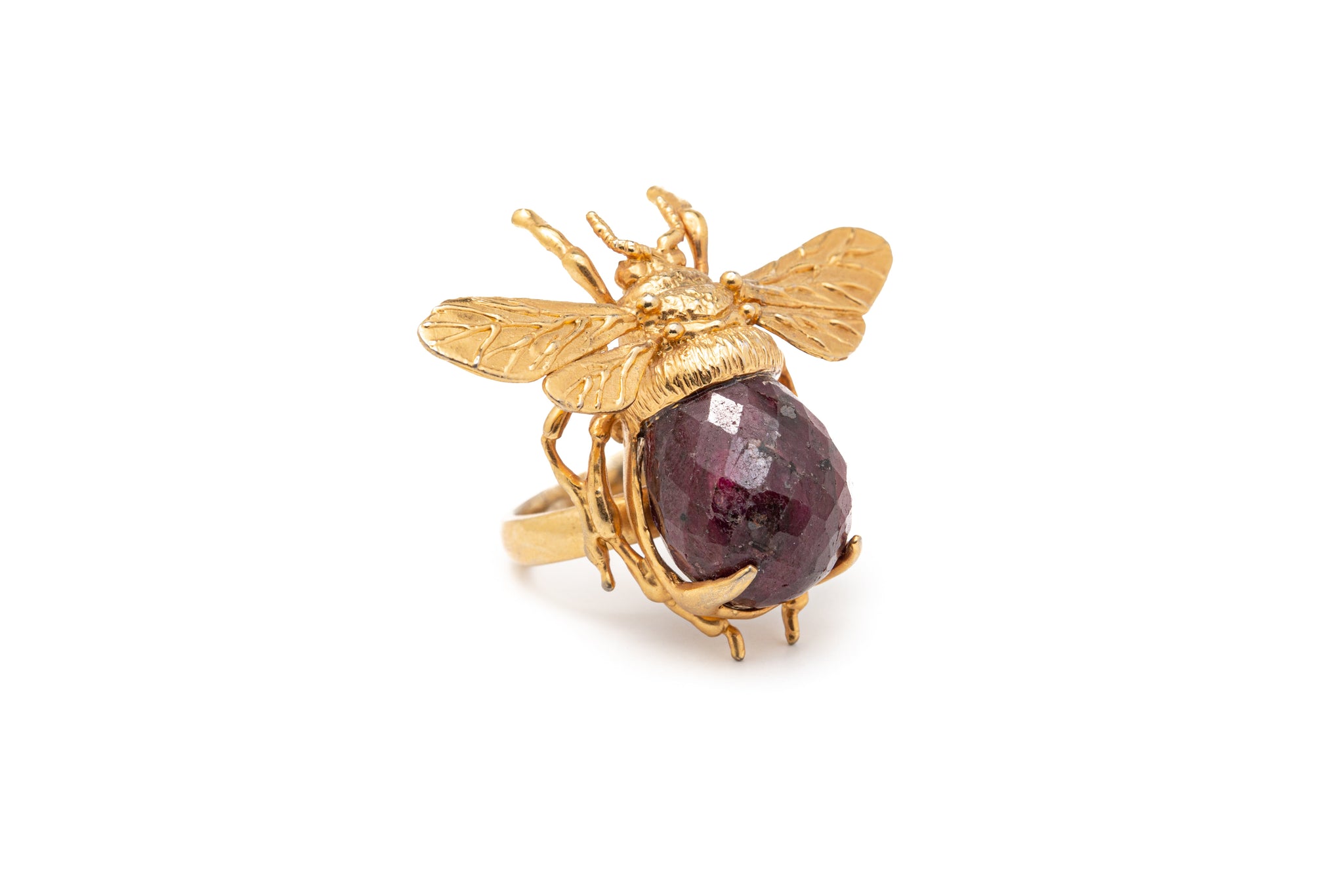 ANILLO ABEJA CON PIEDRA