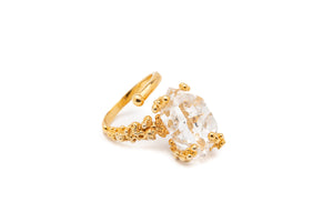 ANILLO CUARZO DIAMANTE HERKIMER