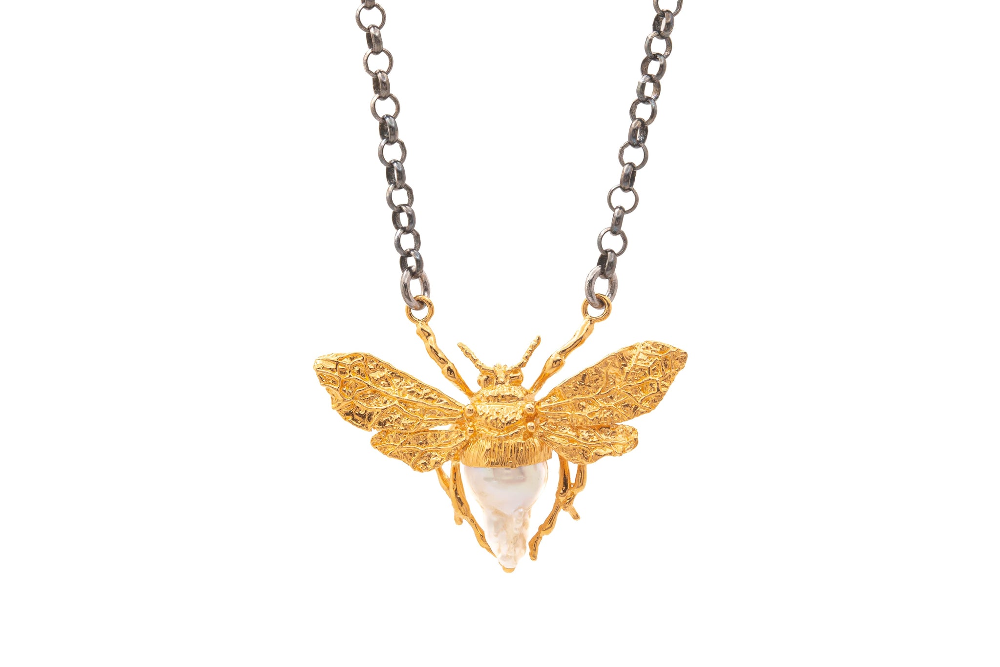 COLLAR ABEJA CON PIEDRA