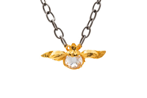 COLLAR ESCARABAJO RINOCERONTE DOBLE ALAS
