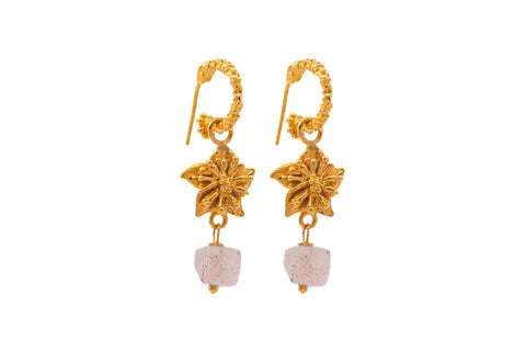 ARRACADA FLOR ESTRELLA CON PIEDRA