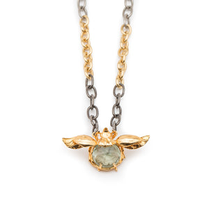 COLLAR ESCARABAJO RINOCERONTE DOBLE ALAS
