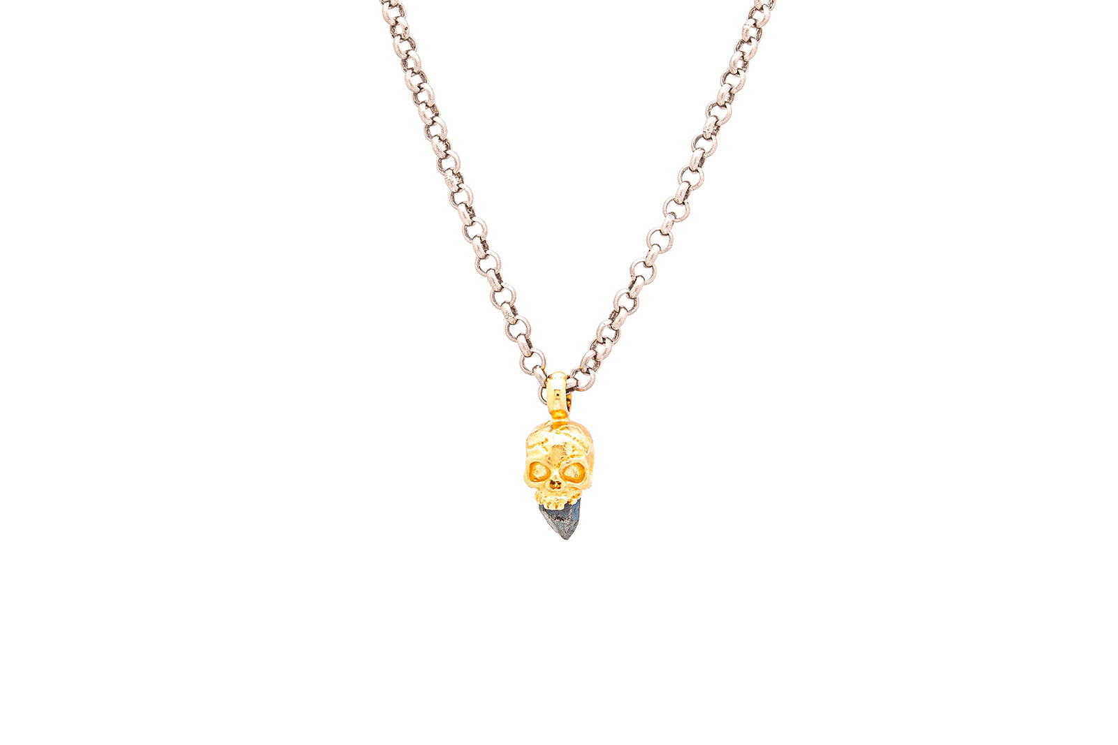 COLLAR CALAVERA CON CUARZO