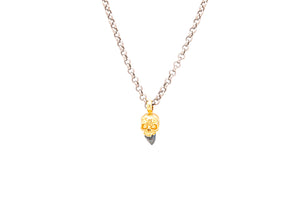 COLLAR CALAVERA CON CUARZO