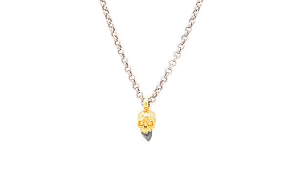 COLLAR CALAVERA CON CUARZO