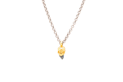 COLLAR CALAVERA CON CUARZO