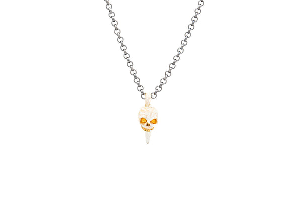 COLLAR CALAVERA CON CUARZO