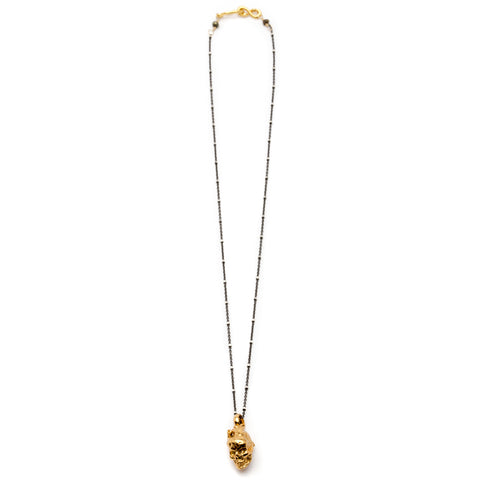 COLLAR CORAZON VERDADERO CON CALAVERA "Muero de amor"