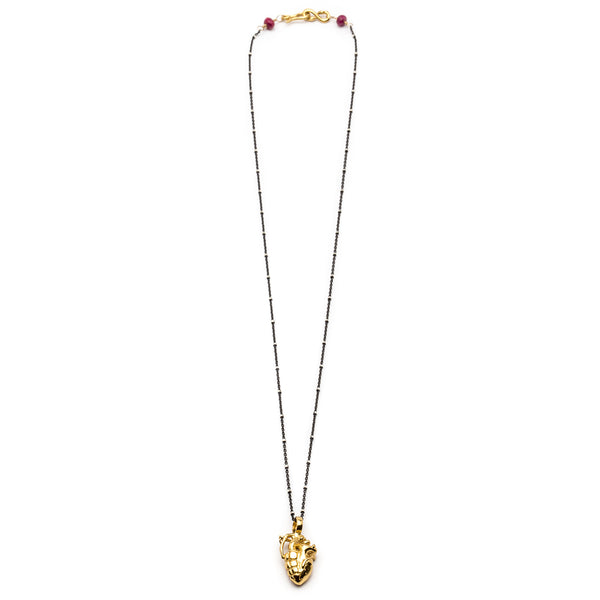 COLLAR CORAZON VERDADERO CON GRANADA "Explota de amor"