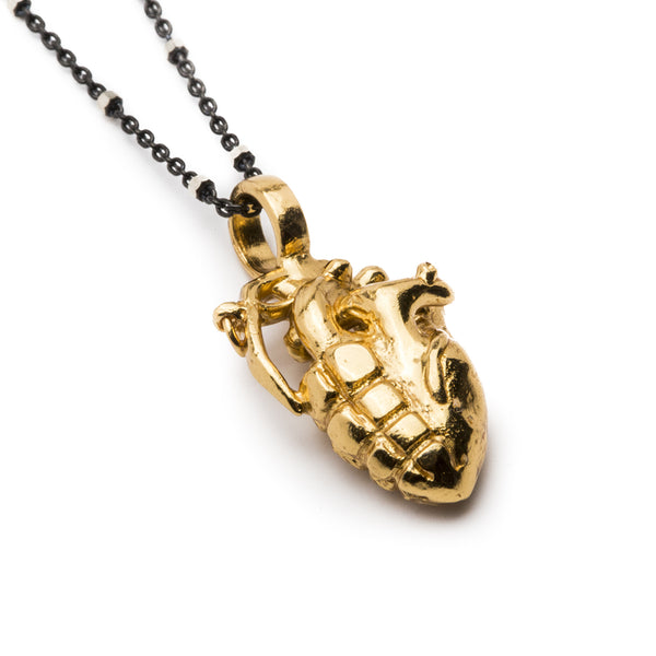 COLLAR CORAZON VERDADERO CON GRANADA "Explota de amor"